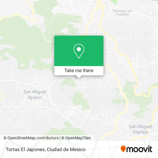 Tortas El Japones map