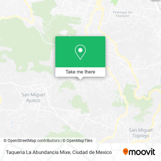 Mapa de Taqueria La Abundancia Mixe