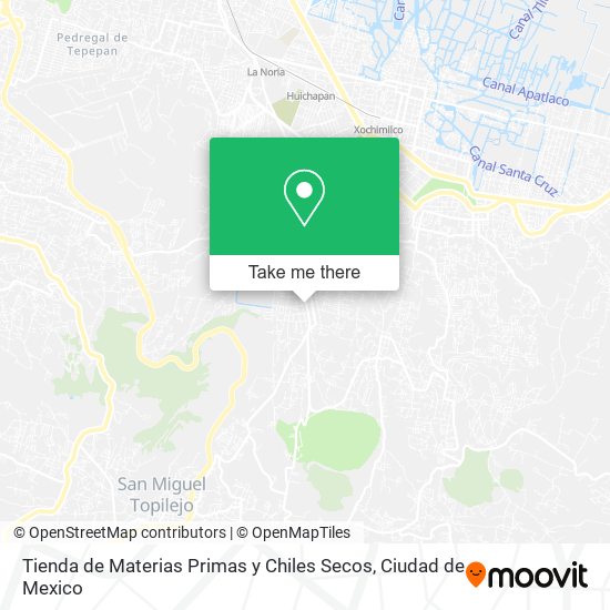 Mapa de Tienda de Materias Primas y Chiles Secos