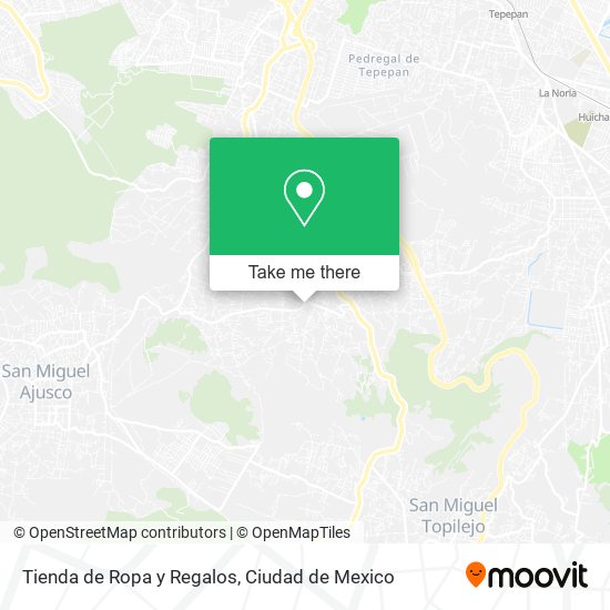 Mapa de Tienda de Ropa y Regalos