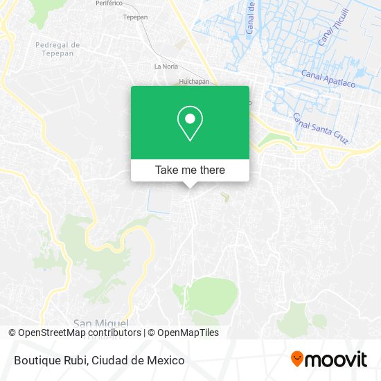 Mapa de Boutique Rubi