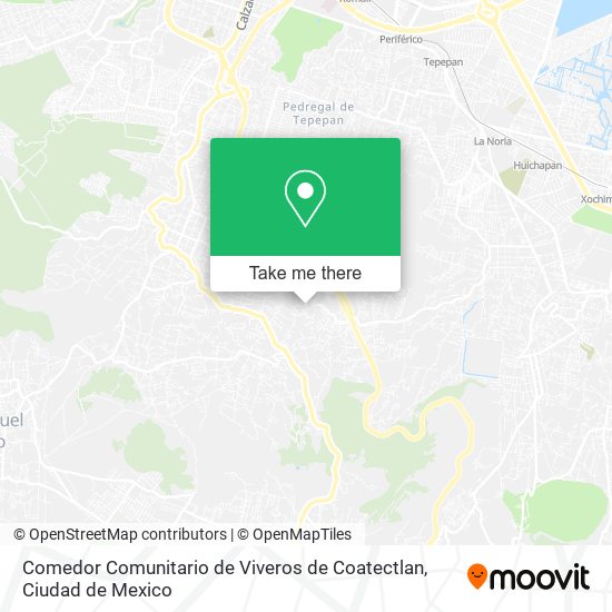 Mapa de Comedor Comunitario de Viveros de Coatectlan