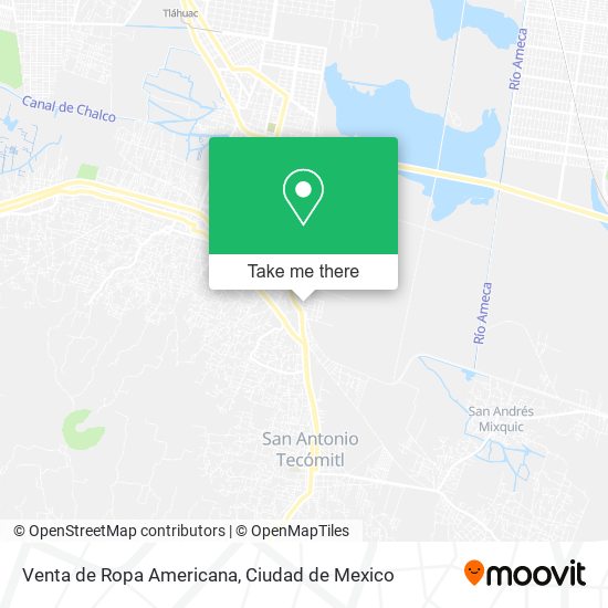 Mapa de Venta de Ropa Americana