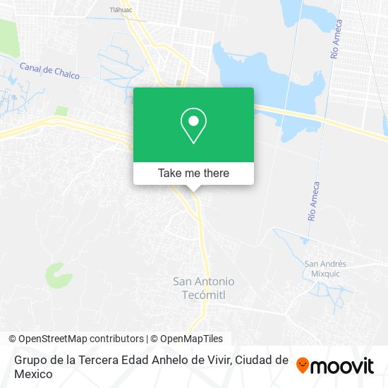 Grupo de la Tercera Edad Anhelo de Vivir map