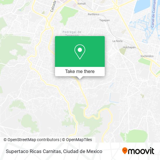 Supertaco Ricas Carnitas map