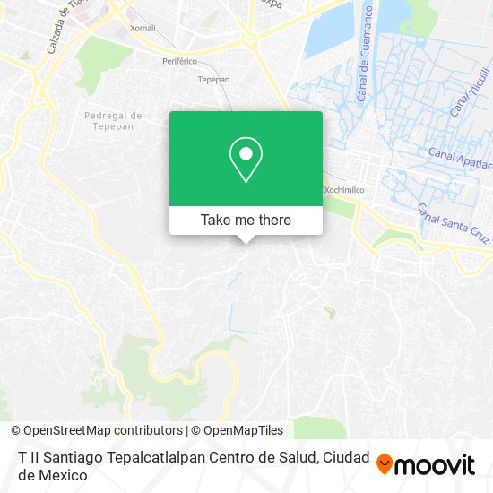 T II Santiago Tepalcatlalpan Centro de Salud map