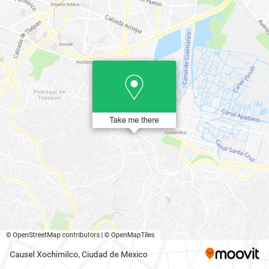Causel Xochimilco map