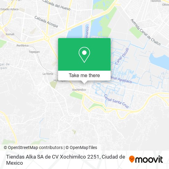 Mapa de Tiendas Alka SA de CV Xochimilco 2251