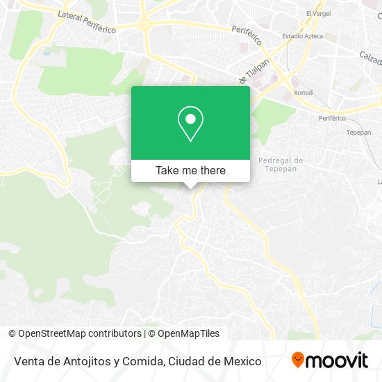 Mapa de Venta de Antojitos y Comida