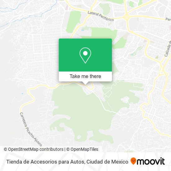 Mapa de Tienda de Accesorios para Autos