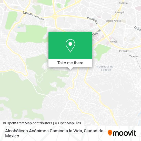 Alcohólicos Anónimos Camino a la Vida map