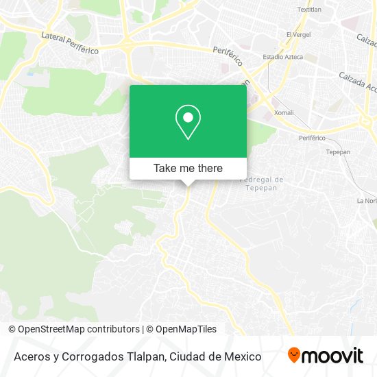 Aceros y Corrogados Tlalpan map