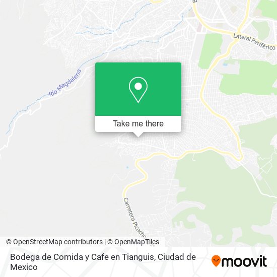 Mapa de Bodega de Comida y Cafe en Tianguis