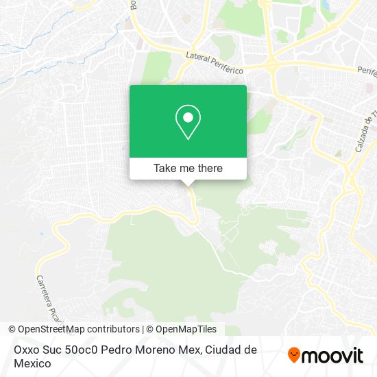 Mapa de Oxxo Suc 50oc0 Pedro Moreno Mex