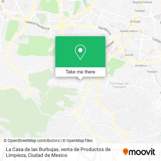 La Casa de las Burbujas, venta de Productos de Limpieza map