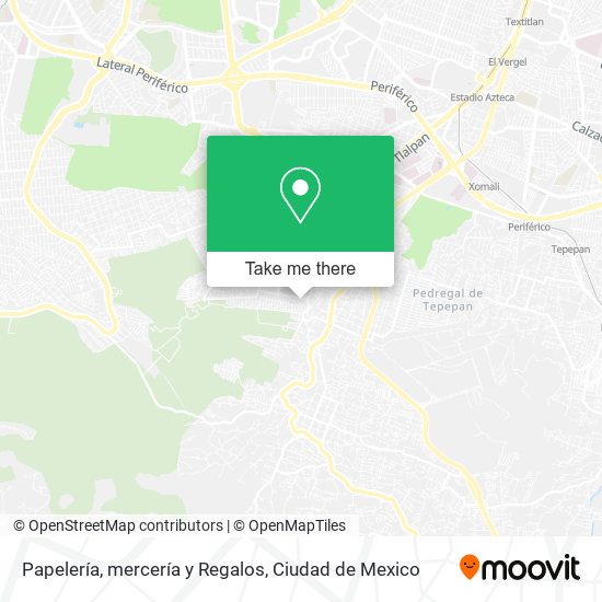 Papelería, mercería y Regalos map