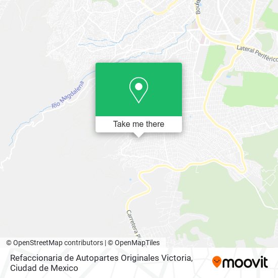 Mapa de Refaccionaria de Autopartes Originales Victoria