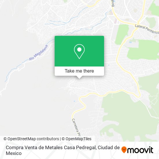 Mapa de Compra Venta de Metales Casa Pedregal