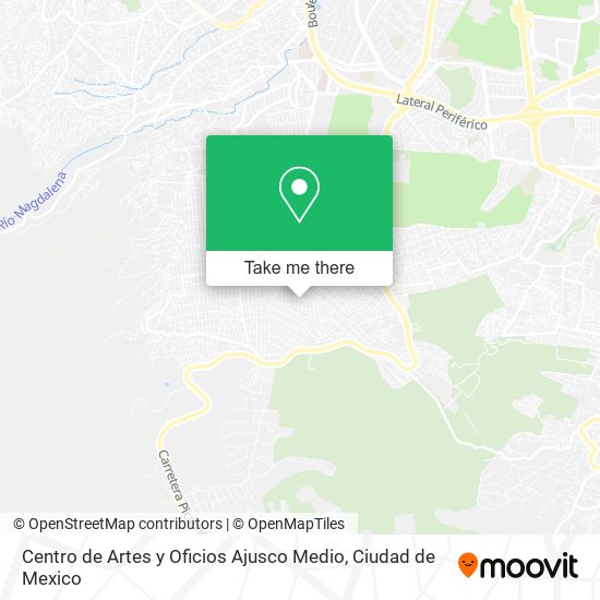 Centro de Artes y Oficios Ajusco Medio map