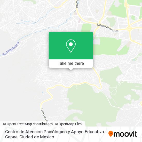 Mapa de Centro de Atencion Psicólogico y Apoyo Educativo Capae