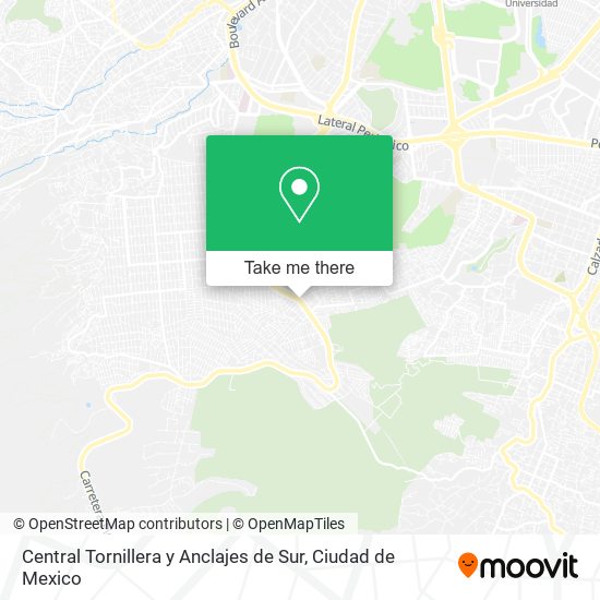 Mapa de Central Tornillera y Anclajes de Sur