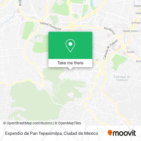 Mapa de Expendio de Pan Tepeximilpa