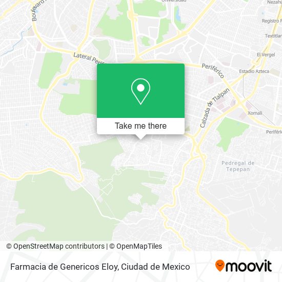 Mapa de Farmacia de Genericos Eloy