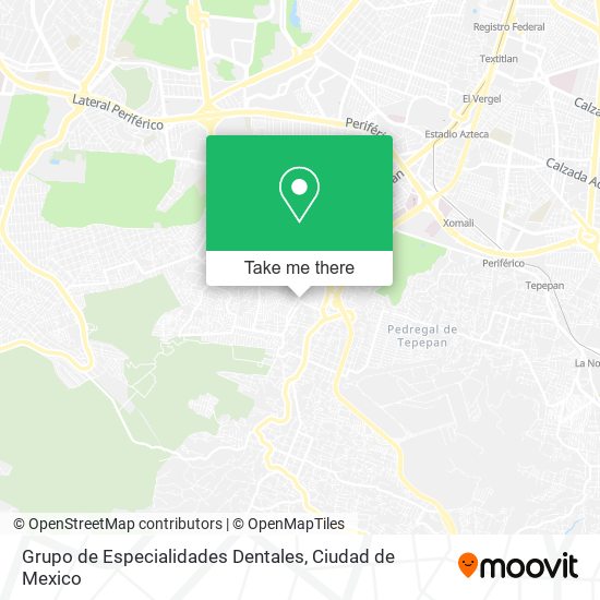 Grupo de Especialidades Dentales map