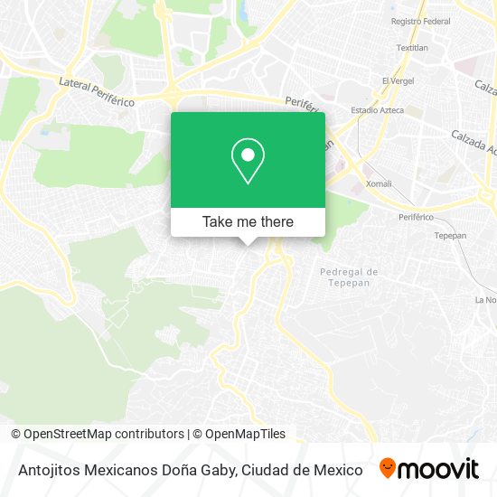 Mapa de Antojitos Mexicanos Doña Gaby
