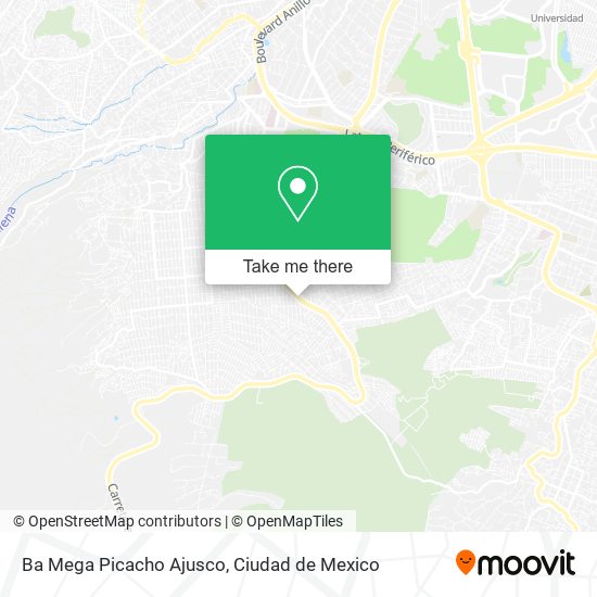 Ba Mega Picacho Ajusco map