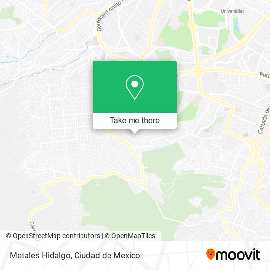 Metales Hidalgo map