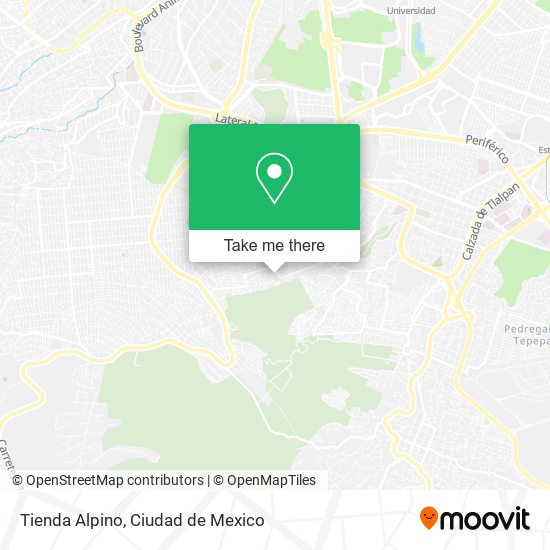 Mapa de Tienda Alpino