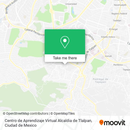 Centro de Aprendizaje Virtual Alcaldia de Tlalpan map