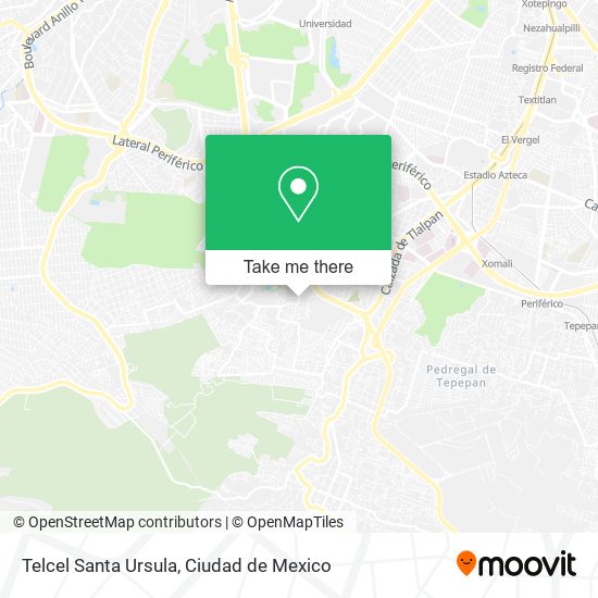 Telcel Santa Ursula map