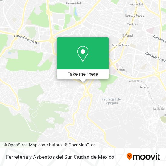 Mapa de Ferreteria y Asbestos del Sur