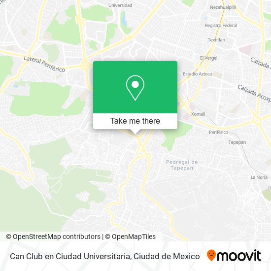 Can Club en Ciudad Universitaria map