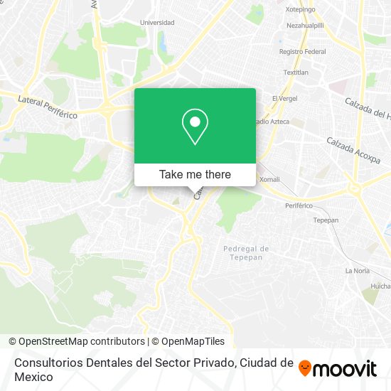 Consultorios Dentales del Sector Privado map