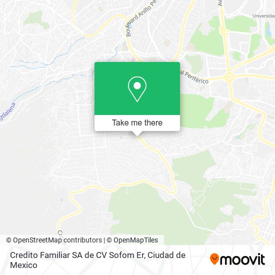 Mapa de Credito Familiar SA de CV Sofom Er