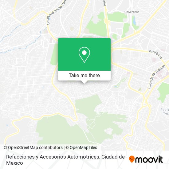 Refacciones y Accesorios Automotrices map