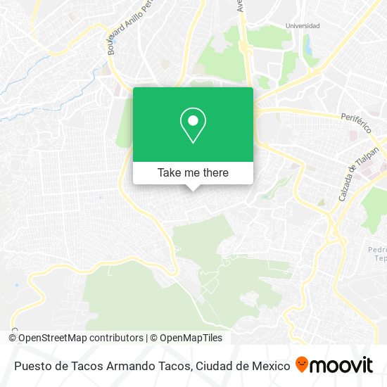 Mapa de Puesto de Tacos Armando Tacos