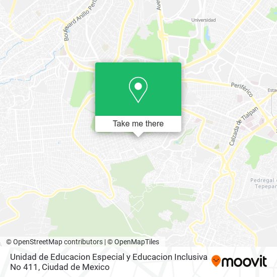 Unidad de Educacion Especial y Educacion Inclusiva No 411 map