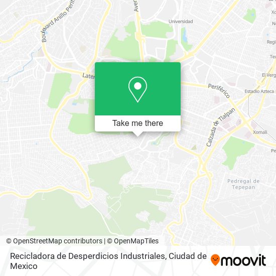 Mapa de Recicladora de Desperdicios Industriales