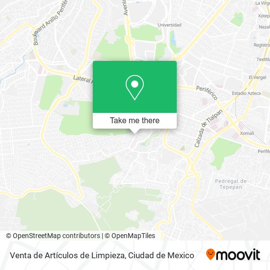 Mapa de Venta de Artículos de Limpieza