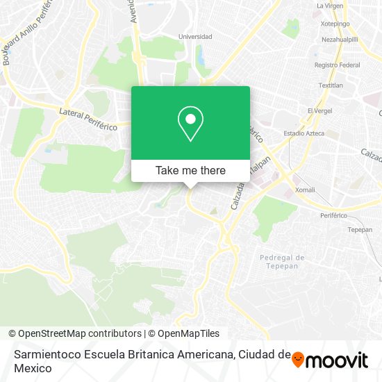 Sarmientoco Escuela Britanica Americana map