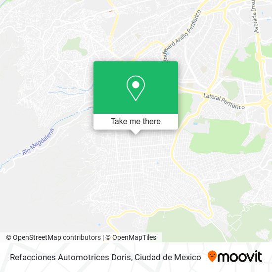 Mapa de Refacciones Automotrices Doris