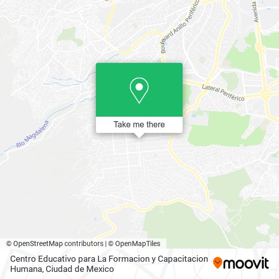 Centro Educativo para La Formacion y Capacitacion Humana map