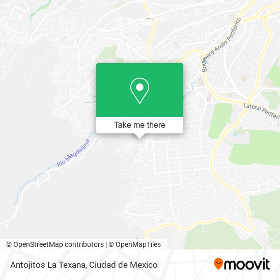 Antojitos La Texana map