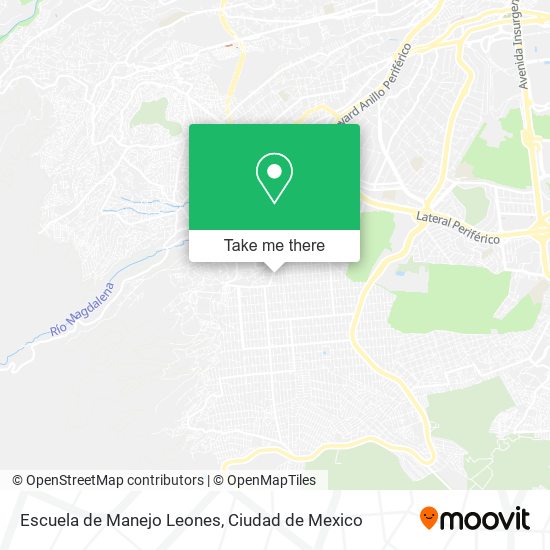 Mapa de Escuela de Manejo Leones