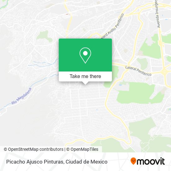 Picacho Ajusco Pinturas map