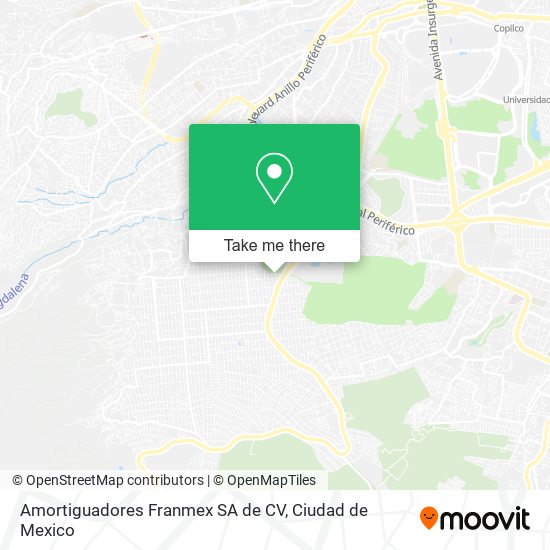 Amortiguadores Franmex SA de CV map